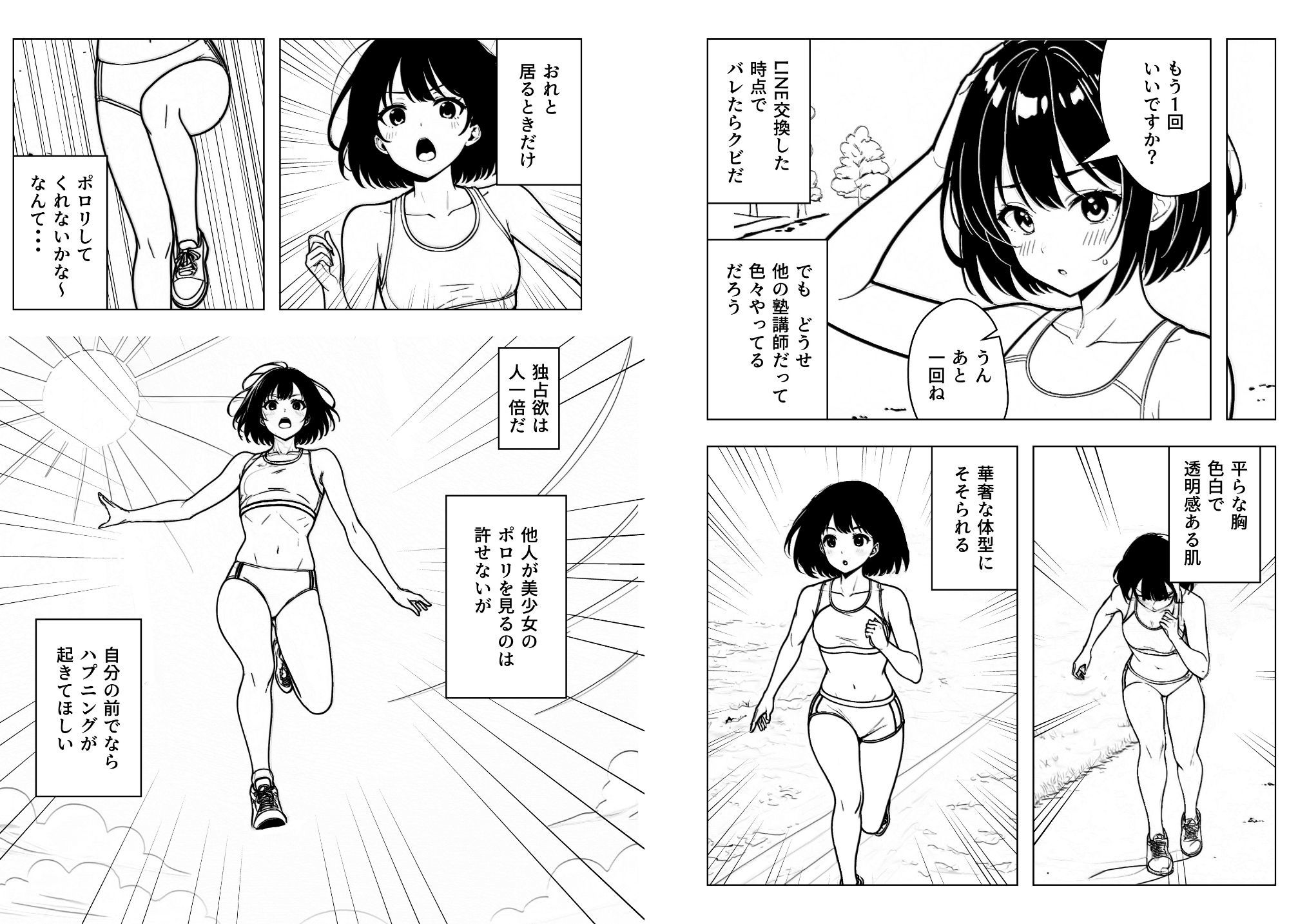 陸上JKの乳首の色が見たい！無理やり貧乳吸い＆顔舐め唾液まみれ