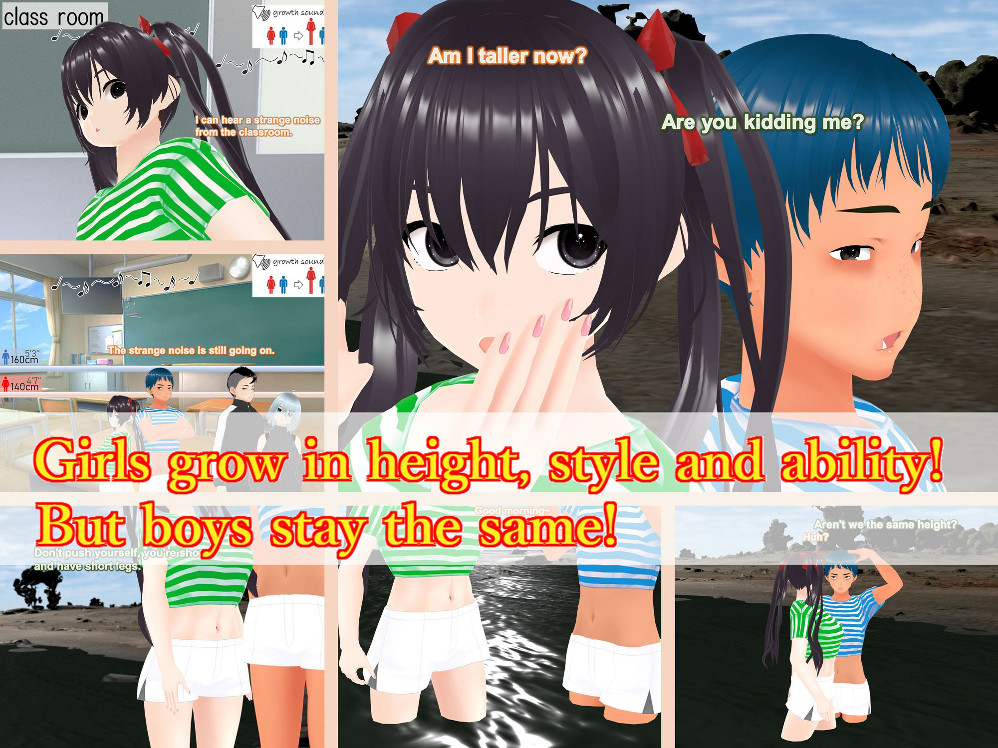 Outgrowing only girls， Overtake boys， Growth sound Beach Arc