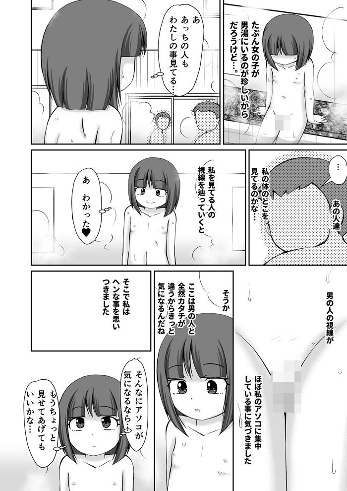 銭湯の男湯で露出おなにぃしちゃう女の子のお話